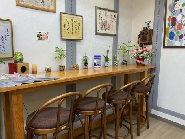 店内のカフェスペース